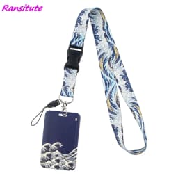Ransitute R1593 Equation Music Fashion Buckle Lanyard Bus ID Name Work Card Badge Holder For Nurse Doctor Student Accessories