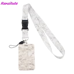 Ransitute R1593 Equation Music Fashion Buckle Lanyard Bus ID Name Work Card Badge Holder For Nurse Doctor Student Accessories