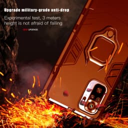 KEYSION Shockproof Case For Redmi 10 Note 10S Note 11 Pro 5G 9 9T 9A K40 Ring Stand Phone Cover for Xiaomi Mi 11 Lite 11T Pro