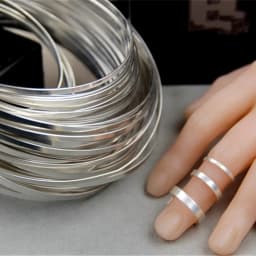 925 Sterling Silver Rectangle Flat Wire Cuff Ring Blank for Jewelry Making, Length 100mm
