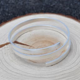925 Sterling Silver Rectangle Flat Wire Cuff Ring Blank for Jewelry Making, Length 100mm