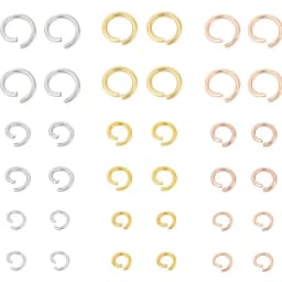 100pcs Stainless Steel Open Jump Rings Round 0.8mm Thick Connector Rings for DJY Necklace Bracelet Jewelry Making