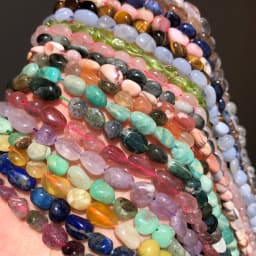 5-7mm Natural Stone Beads Citrines Amazonite Apatite Opal Irregular Loose Gems Beads for Jewelry Making Bulk DIY Bracelet 15''