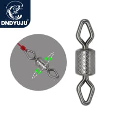 DNDYUJU 50pcs Fishing Connector Diamond Eye Impressed Rolling Swivel 8-Word Ring Connector Swivel Solid Ring For Carp Fishhooks