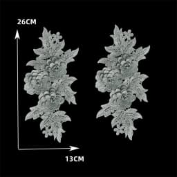 Colorful styles of women's clothing 3D three-dimensional flower decoration ABC pearl rhinestones DIY craft supplies accessories