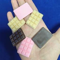 6pcs 25*35 Simulation Chocolate Resin Flatback Cabochon Craft Decoration Miniature Food For DIY Dollhouse Home Decoration