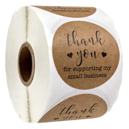 500pc/roll 1inch Thank You for Supporting My Small Business Stickers Sealing Business Stationery Sticker for Store Shopping