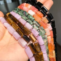 Natural Faceted Tiger Eye Agates Purple Kunzite Quartz Crystal Apatite Stone Beads For Jewelry DIY Making Bracelet Accessories