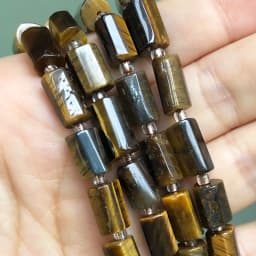 Natural Faceted Tiger Eye Agates Purple Kunzite Quartz Crystal Apatite Stone Beads For Jewelry DIY Making Bracelet Accessories