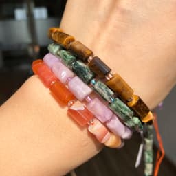 Natural Faceted Tiger Eye Agates Purple Kunzite Quartz Crystal Apatite Stone Beads For Jewelry DIY Making Bracelet Accessories