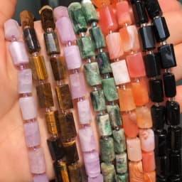 Natural Faceted Tiger Eye Agates Purple Kunzite Quartz Crystal Apatite Stone Beads For Jewelry DIY Making Bracelet Accessories