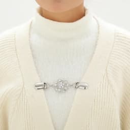 Sweater Cardigan Clip Duck-Mouth Flexible Beaded Pearl Pin Brooch Shawl Shirt Collar Buckles For Clothing Decoration