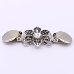 Sweater Cardigan Clip Duck-Mouth Flexible Beaded Pearl Pin Brooch Shawl Shirt Collar Buckles For Clothing Decoration