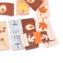 50Pcs Maple/Mushroom Embroidery Washable Labels Sewing Accessories Care Bags Clothing Tags For Garment Handmade Crafts c3159