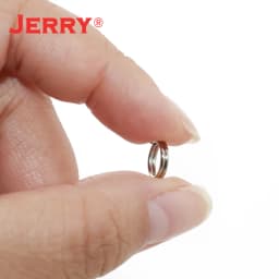 Jerry Stainless Steel Fishing Split Rings Hard Bait Flat Ring Connector Spoon Lure Double Loop 100pcs Fishing Accessories Tackle