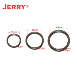 Jerry Stainless Steel Fishing Split Rings Hard Bait Flat Ring Connector Spoon Lure Double Loop 100pcs Fishing Accessories Tackle