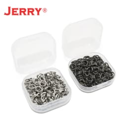 Jerry Stainless Steel Fishing Split Rings Hard Bait Flat Ring Connector Spoon Lure Double Loop 100pcs Fishing Accessories Tackle