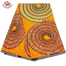 Bintarealwax Wholesale Africa Farbic 2025 Ankara Polyester Sewing Fabric Light Color Material for Women Party Dress FP6390