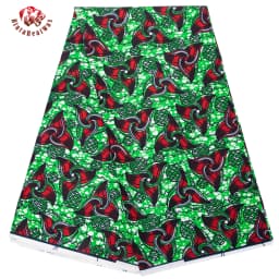 Bintarealwax Wholesale Africa Farbic 2025 Ankara Polyester Sewing Fabric Light Color Material for Women Party Dress FP6390