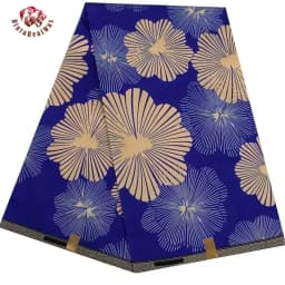 Bintarealwax Wholesale Africa Farbic 2025 Ankara Polyester Sewing Fabric Light Color Material for Women Party Dress FP6390