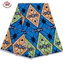 Bintarealwax Wholesale Africa Farbic 2025 Ankara Polyester Sewing Fabric Light Color Material for Women Party Dress FP6390