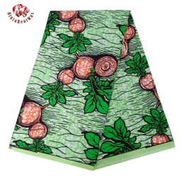 Bintarealwax Wholesale Africa Farbic 2025 Ankara Polyester Sewing Fabric Light Color Material for Women Party Dress FP6390
