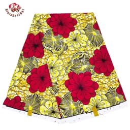 Bintarealwax Wholesale Africa Farbic 2025 Ankara Polyester Sewing Fabric Light Color Material for Women Party Dress FP6390