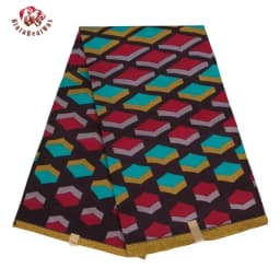 Bintarealwax Wholesale Africa Farbic 2025 Ankara Polyester Sewing Fabric Light Color Material for Women Party Dress FP6390
