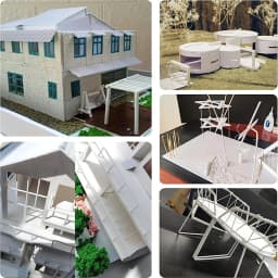 50/10pcs ABS Plastic Square Tube Hollow Square Bar Rods Styrene Rod for DIY Sand Table Architectural Model Making
