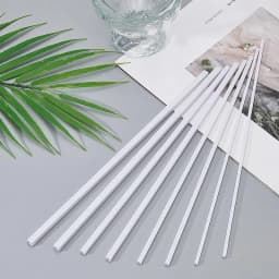 50/10pcs ABS Plastic Square Tube Hollow Square Bar Rods Styrene Rod for DIY Sand Table Architectural Model Making
