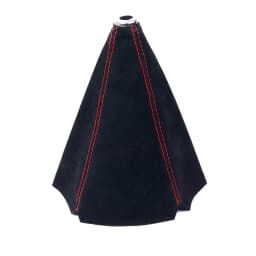 JDM Style Red Suede Leather Shifter Lever Boot Cover Shift Knob Collars for Universal Manual Car