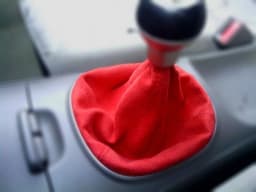JDM Style Red Suede Leather Shifter Lever Boot Cover Shift Knob Collars for Universal Manual Car