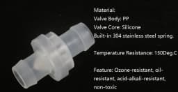 Plastic Check Valve One-Way Pagoda Inline Non-Return Gas Liquid Water Fluid Stopper Diameter 3mm 4mm 6mm 8mm 10mm 12mm