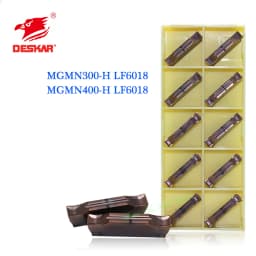 10pcs MGMN300 MGMN400 H T LF6018 DESKAR Blade MGMN Grooving Carbide Inserts CNC Lathe Metal Turning Tool for Stainless Steel