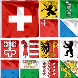 Switzerland Unterwalden Flag Jura and Schaffhausen 21X21CM 4x4FT Sankt Gallen of Schwyz Zürich Banner Thurgau Valais Vaud Nidw