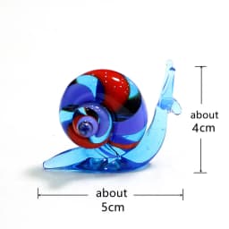 Handmade Murano Glass Snail Miniature Figurines Ornaments Cute Animal Craft Collection Home Tabletop Garden Decor New Year Gifts