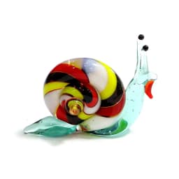 Handmade Murano Glass Snail Miniature Figurines Ornaments Cute Animal Craft Collection Home Tabletop Garden Decor New Year Gifts