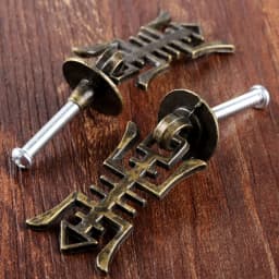 4pcs 45*25mm Vintage Pull Knobs Chinese Cabinet Pull Antique Bronze Wood Box Case Handle Jewelry Box Knob Drawer Pull