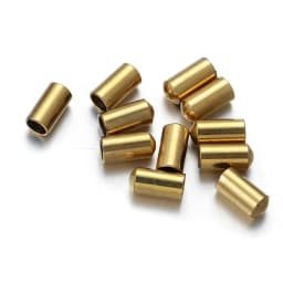 10pcs/lot Stainless Steel end bead caps Leather Cord Clasp Crimp Tips for Necklace Bracelet Connectors Jewelry Making Supplies