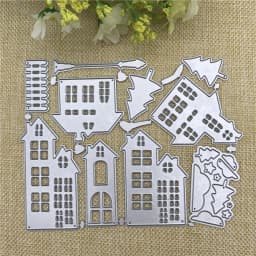 City Building Craft Metal stencil mold Cutting Dies decoration scrapbook die cuts Album Paper Craft Embossing DIY Card Crafts