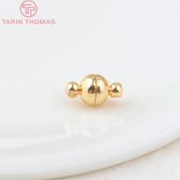 (2829)6 Sets 8x13MM 24K Gold Color Brass Magnetic Bracelet Clasp Beads High Quality for Diy Jewelry Making Findings Accessories