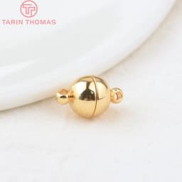 (2829)6 Sets 8x13MM 24K Gold Color Brass Magnetic Bracelet Clasp Beads High Quality for Diy Jewelry Making Findings Accessories