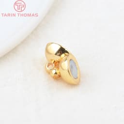 (2829)6 Sets 8x13MM 24K Gold Color Brass Magnetic Bracelet Clasp Beads High Quality for Diy Jewelry Making Findings Accessories