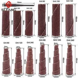 38mm 48mm Abrasive Sandpaper Grinding Head Sanding Cone Engine Porting Assortment Set Sleeve Sandpaper Roll With 1/4inch Shank