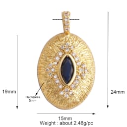 Dandelion Earth Star Heart Hand Cubic Zirconia CZ Paved Charm, 18K Real Gold Plated Colour , Craft Jewelry Supplies L87
