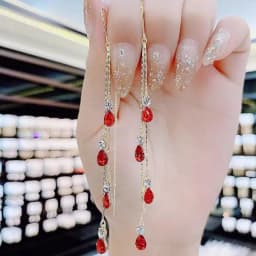 Minimalist Long Tassel Drop Earrings For Women Gold Color Geometric Water Drop Hanging Ear Line Party Jewelry Pendientes