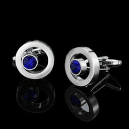 Summer new high quality brass hand inlaid Blue Crystal zircon Cufflinks classic style men's jewelry gifts