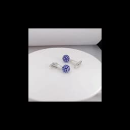 Summer new high quality brass hand inlaid Blue Crystal zircon Cufflinks classic style men's jewelry gifts
