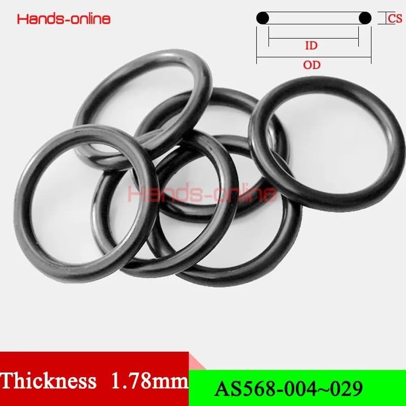 O-ring NBR rubber Rubber o ring gasket CS/Thickness 1.78mm/0.07in Hydraulic Ring Oil Gas seal gasket AS568-004-029 0.07-1.575in