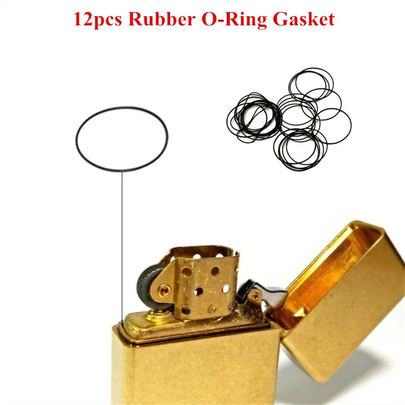 12pcs Waterproof Rubber O-Ring Gasket For Zorro 912 Lighter ZORRO Insert Case Grinding Petrol Lighter Repair Upgrade Supplies